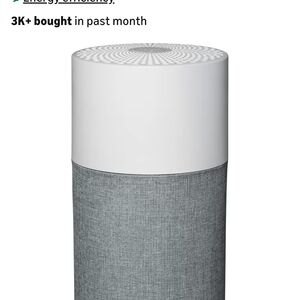 White and Gray Fabric Tower Air Purifier - Modern Home